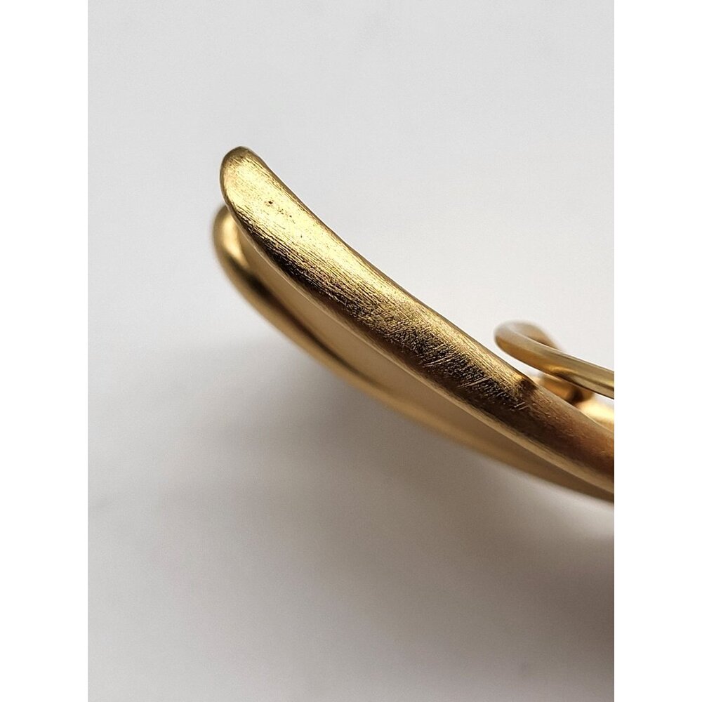 Monet Large X Statement Brushed Gold Tone Scarf Clip Vintage Classic - Picture 5 of 7